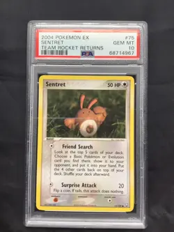 Pokemon Cards: EX Team Rocket Returns Common: Sentret 75/109: PSA 10 - Image 1