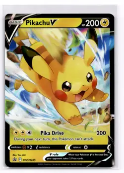 Pikachu V SWSH: Sword & Shield Promo Cards - Pokemon NM SWSH285 - Image 1