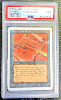 MTG UNLIMITED Contract From Below PSA GRADE 9 - Image 1