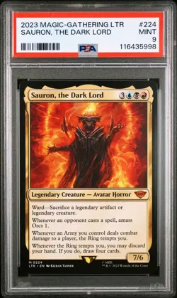 Magic: The Gathering Sauron, the Dark Lord #224 the Lord of the Rings PSA 9 - Image 1