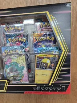 Pokemon Iono's Bellibolt EX Premium Collectors Box Full Art Promo and Boosters - Image 3
