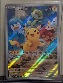 Pokemon TCG Pikachu 027 Black Star Promo Paldea Evolved SWSH Holo NM - Image 3