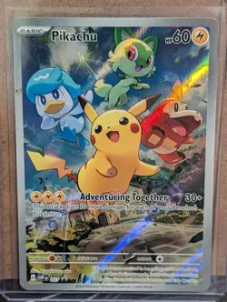 Pokemon TCG Pikachu 027 Black Star Promo Paldea Evolved SWSH Holo NM - Image 4