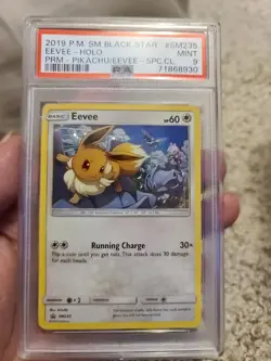 2019 Pokemon Sun Moon Black Star Promo #SM235 - Eevee PSA 9 - Image 1