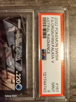 Pokemon 2022 Origin Forme Palkia V 167/189 Full Art Astral Radiance PSA 9 Cheap! - Image 4