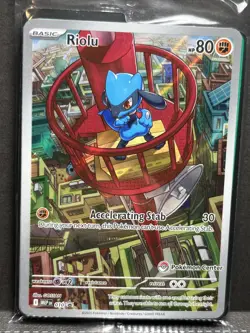 Riolu Mega Evolutions 010 Black Star Promo Pokemon Center Stamped Sealed - Image 2