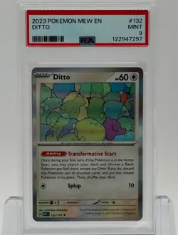 Ditto Pokemon (2023) English - Pokemon 151 #110 - Rare Holo - PSA 9 Mint - Image 1