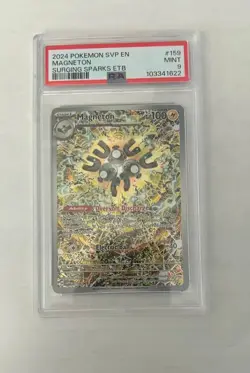 Pokemon SV Surging Sparks Magneton 159 Black Star Promo, PSA 9 - Image 1