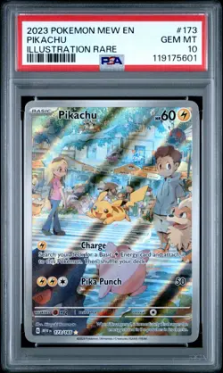 2023 POKEMON MEW EN-151 ILLUSTRATION RARE #173 PIKACHU PSA 10 - Image 1