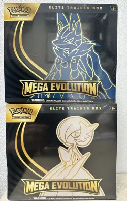 Pokemon TCG Mega Evolution Elite Trainer Box ETB Set of 2 1 lucario 1 Gardevoir - Image 1