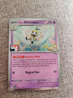 Pokemon TCG - Lillie's Ribombee 067/159 Prize Pack Series 7 Play Stamped Holo - Image 1