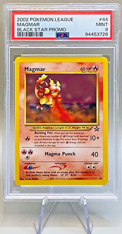 Pokemon Magmar #44 - 2002 Wizards Black Star Promo - PSA 9 MINT!! - Image 1