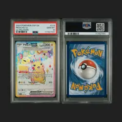 Pokemon 2024 Pikachu EX Surging Sparks Ultra Rare Gem Mint 219/191 SSP en PSA 10 - Image 1