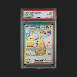 Pokemon 2024 Pikachu EX Surging Sparks Ultra Rare Gem Mint 219/191 SSP en PSA 10 - Image 2