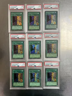 LOT OF 9 - Yu-Gi-Oh! TCG Metal Raiders Change Of Heart MRD-060 - All PSA 6 - Image 1