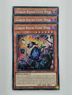 Yu Gi Oh - 3x MP25-EN098 Goblin Bikers Gone Wild - Prismatic Secret Rare - Image 1
