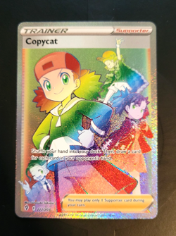 Copycat 222/203 Rainbow Rare Trainer Evolving Skies Pokemon TCG Card - NM - Image 1