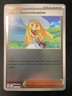 Lillie's Determination Reverse Holo Trainer 119/132 Mega Evolution Pokemon Card - Image 1