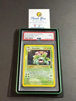 VENUSAUR 2000 POKEMON PROMO BLACK STAR #13 HOLO PSA MINT 9 Graded Card + Guard - Image 1