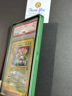 VENUSAUR 2000 POKEMON PROMO BLACK STAR #13 HOLO PSA MINT 9 Graded Card + Guard - Image 3