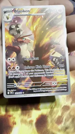 Pokemon TCG Blaziken Illustration Rare Card 192/182 Destined Rivals Series - Image 2