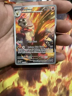 Pokemon TCG Blaziken Illustration Rare Card 192/182 Destined Rivals Series - Image 3