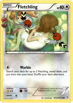 POKEMON CARD FLETCHLING RC25/RC32 NO 661 TINY ROBIN POKEMON TCG CCG - Image 1