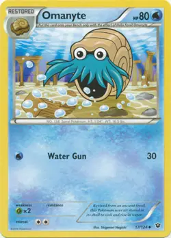 POKEMON CARD OMANYTE 17/124 NO 138 SPIRAL POKEMON TCG CCG - Image 1