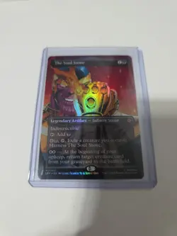 🔥🔥SHIPS TODAY🔥🔥 Stunning Foil The Soul Stone NM Borderless Spider-Man MTG - Image 1