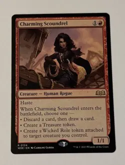 MTG Charming Scoundrel - Wilds of Eldraine NM - Image 1