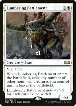 MTG Ravnica Allegiance RNA Lumbering Battlement MINT - Image 1
