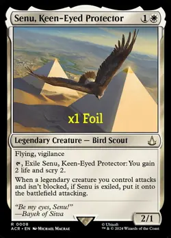 MTG Foil Universes Beyond: Assassin's Creed ACR Senu, Keen-Eyed Protector MINT - Image 1