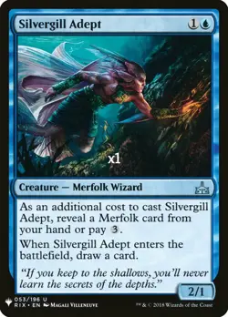 MTG Mystery Booster MB1 Silvergill Adept MINT - Image 1