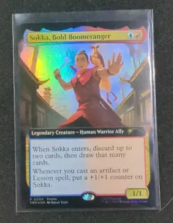 MTG Sokka, Bold Boomeranger EA Foil Magic Con Atlanta 2025 Promo LIMITED RARE - Image 1