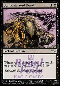Contaminated Bond 4x FOIL MDN MTG Mirrodin Common MINT black - Image 1