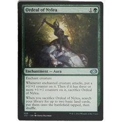 x1 Ordeal of Nylea J22 MTG M/NM Uncommon Green Enchantment Aura Jumpstart 2022 - Image 1