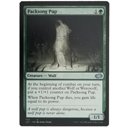x1 Packsong Pup J22 MTG M/NM Uncommon Green Creature Wolf Jumpstart 2022 TCG CCG - Image 1