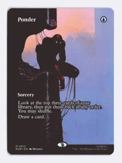 Ponder (Borderless) 0013 (M) MTG Marvel's Spider-Man Eternal-Legal (MAR) - Image 1