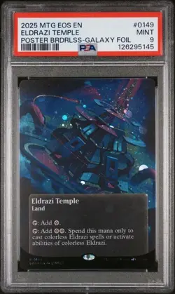 2025 MTG Edge Of Eternities Eldrazi Temple Borderless Galaxy Foil #149 PSA 9 - Image 1