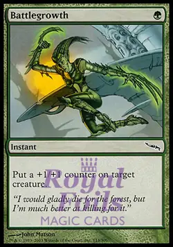 Battlegrowth 4x FOIL MDN MTG Mirrodin Common MINT green - Image 1