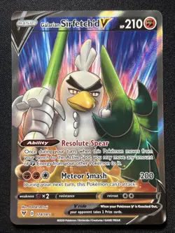 Pokemon TCG Galarian Sirfetch'd V 174/185 SWSH Vivid Voltage Holo Rare NM - Image 1