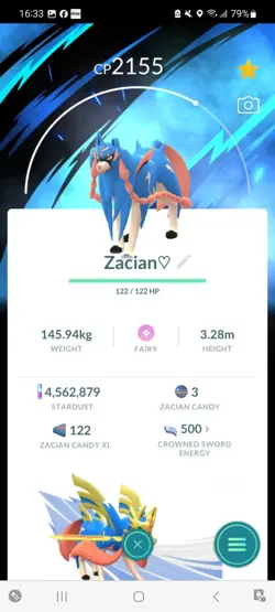 Pokemon Go Legendary Zacian ( Normal ) ( Background) - Image 1