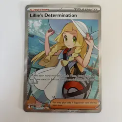 Lillie's Determination 169/132 Ultra Rare Pokemon Mega Evolution Secret Trainer - Image 1