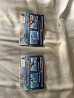 2 Pokemon Scarlet And Violet Serial Codes Shiny Koraidon or Miraidon UNSCRATCHE - Image 1