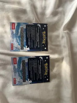 2 Pokemon Scarlet And Violet Serial Codes Shiny Koraidon or Miraidon UNSCRATCHE - Image 2