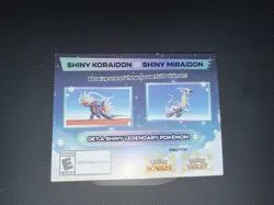 Pokemon Scarlet And Violet Serial Codes Shiny Koraidon or Miraidon UNSCRATCHED! - Image 1
