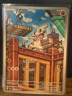 Timburr 125/086 Sv: Black Bolt Holo NM FREE SHIPPING POKEMON TCG - Image 1