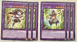 Yugioh! 3x Chevreuil + Faisan, Hunting Scout of the Deep Forest DOOD Common NM - Image 1