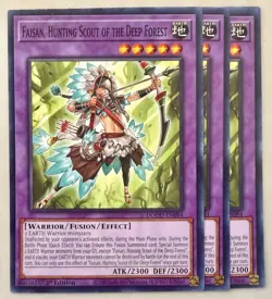 Yugioh! 3x Faisan, Hunting Scout of the Deep Forest DOOD-EN084 Common 1st Ed NM - Image 1