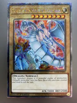 Blue-Eyes White Dragon (New Art) Yugioh RA04-EN002 Quarter Century Secret QCR NM - Image 1